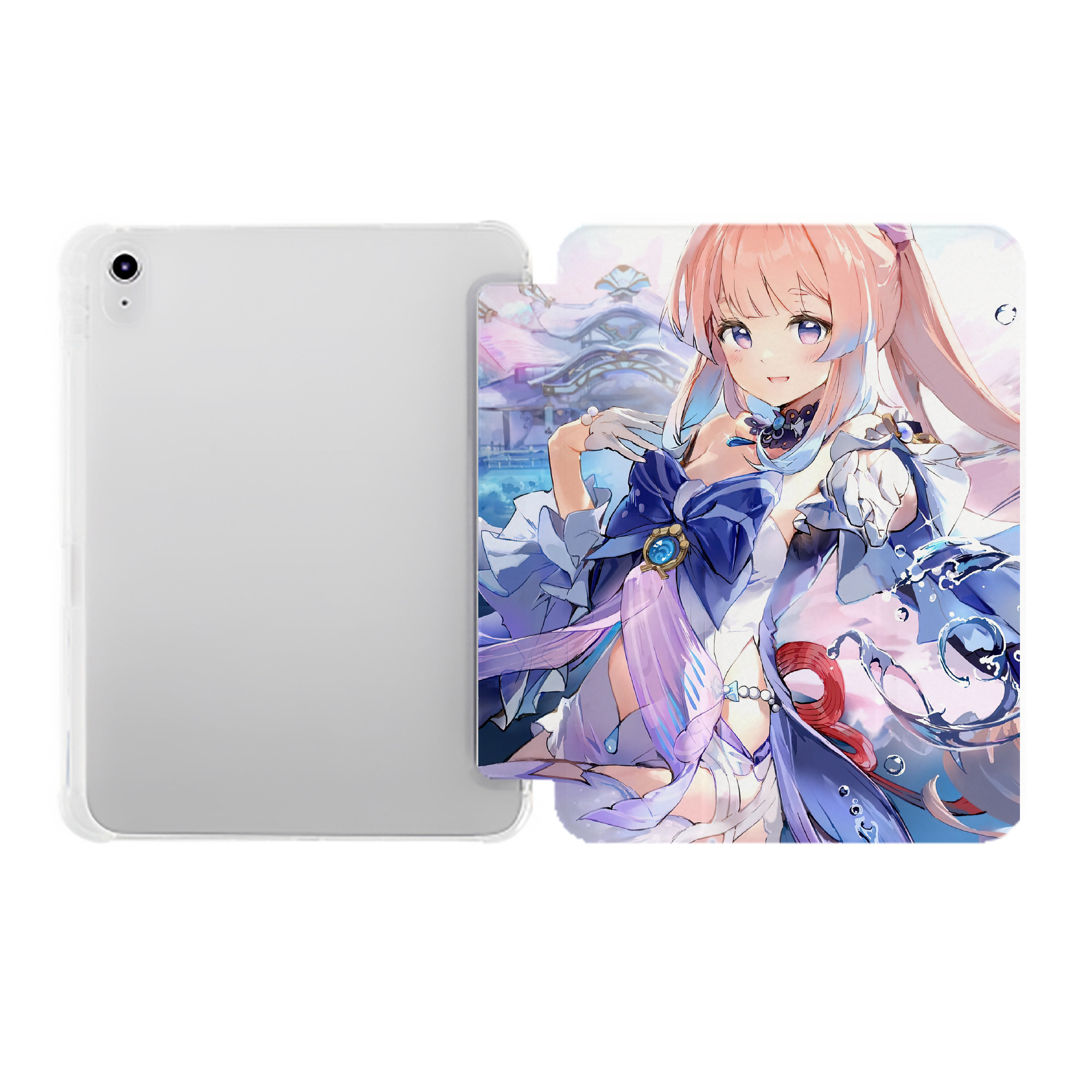 げんし神 genshin IPad ケース ペン収納付き 三つ折りスタンド PUレザー×シリコン 対応機種9.5/10.5/10.9インチ